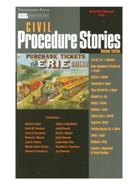 Cover image for book Clermont Civil Procedure Stories An In-Depth Look At The Leading Civil Procedure Cases