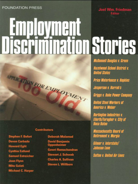Cover image for book Friedman's Employment Discrimination Stories