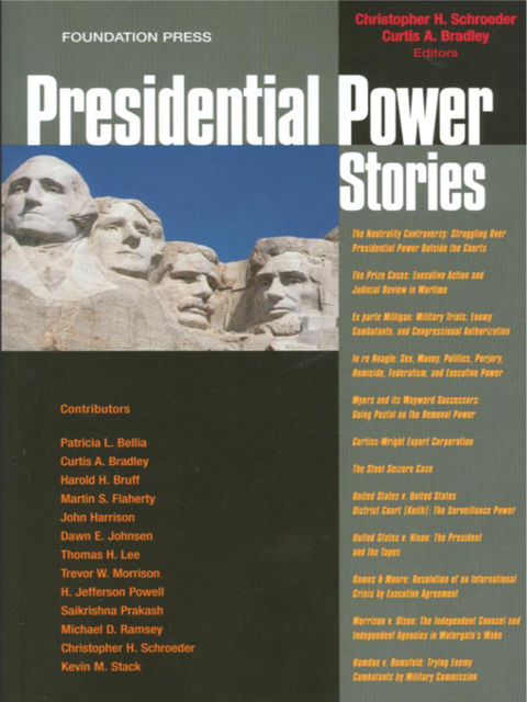 Cover image for book Schroeder and Bradley's Presidential Power Stories