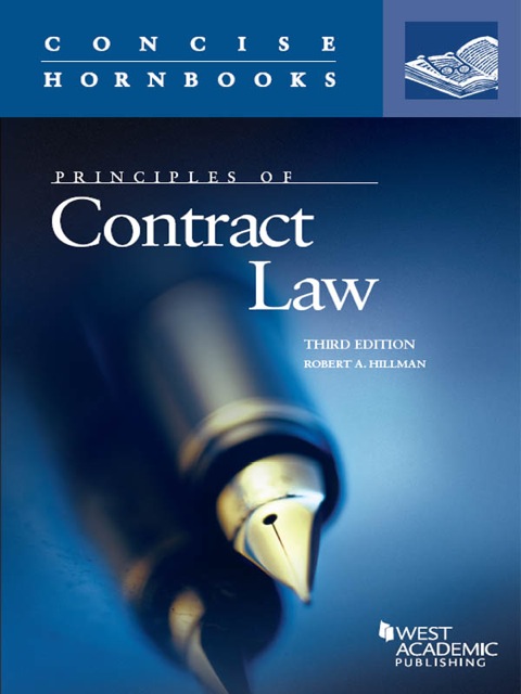 Cover image for book Hillman's Principles of Contract Law, 3d (Concise Hornbook Series)