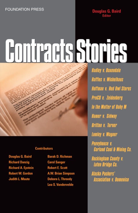 Cover image for book Baird's Contracts Stories- An In-Depth Look at The Leading Contract Cases (Stories Series)