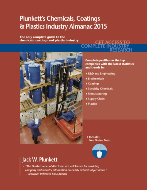 Cover image for book Plunkett's Chemicals, Coatings & Plastics Industry Almanac 2015
