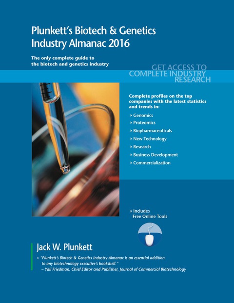 Cover image for book Plunkett's Biotech & Genetics Industry Almanac 2016