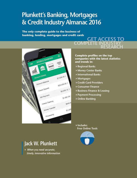 Cover image for book Plunkett's Banking, Mortgages & Credit Industry Almanac 2016