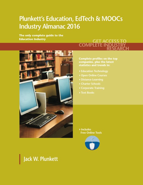 Cover image for book Plunkett's Education, EdTech & MOOCs Industry Almanac 2016