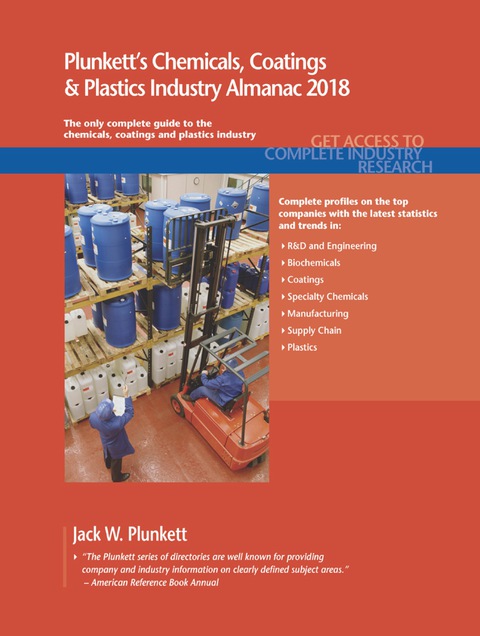 Cover image for book Plunkett's Chemicals, Coatings & Plastics Industry Almanac 2018