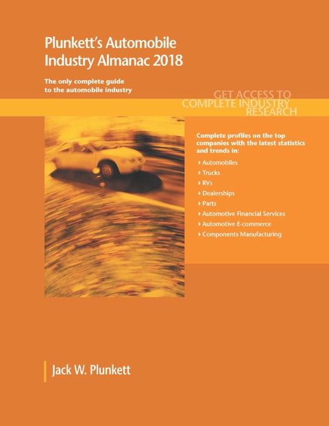 Cover image for book Plunkett's Automobile Industry Almanac 2018