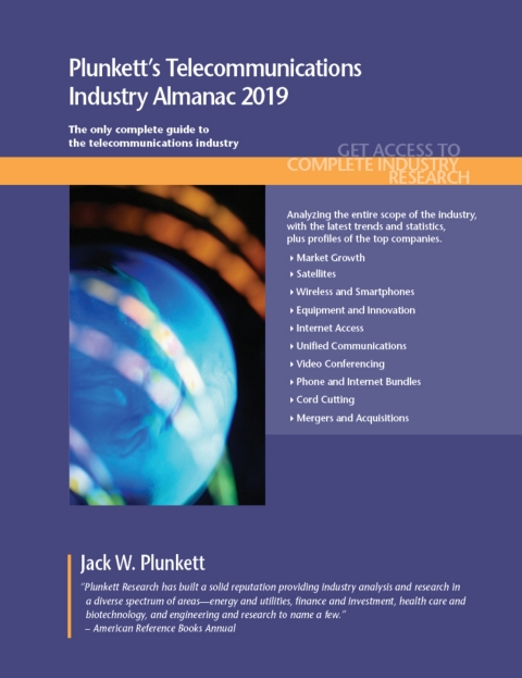 Cover image for book Plunkett's Telecommunications Industry Almanac 2019