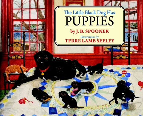 Cover image for book The Little Black Dog Has Puppies