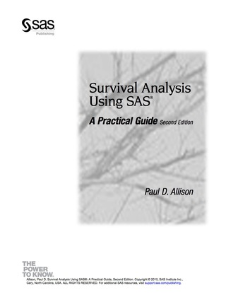 Survival Analysis Using SAS