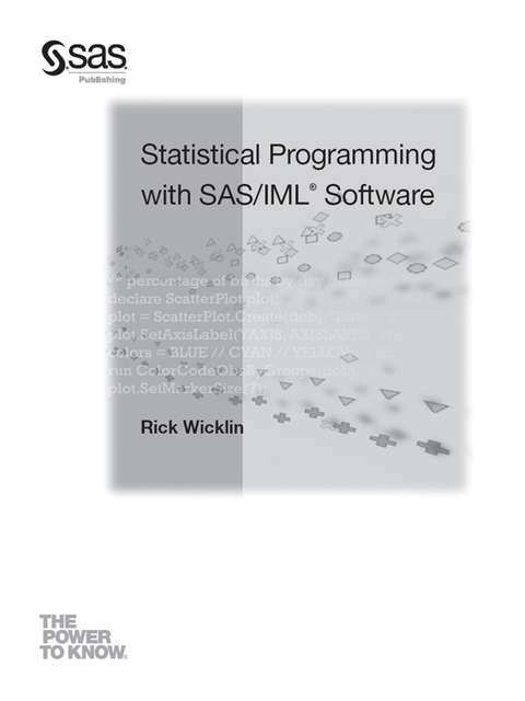 Cover image for book Statistical Programming with SAS/IML Software