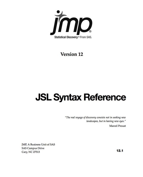 JMP 12 JSL Syntax Reference 