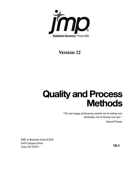 JMP 12 Quality and Process Methods 