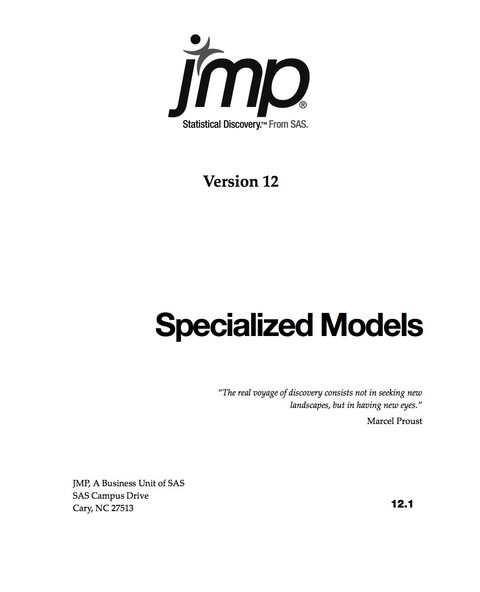 JMP 12 Specialized Models 