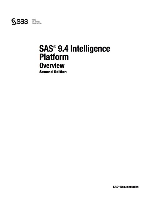 Cover image for book SAS 9.4 Intelligence Platform: Overview