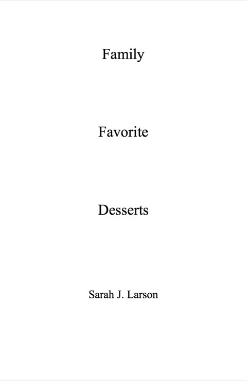 Cover image for book Family Favorite Desserts