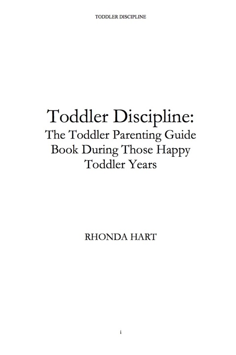 Cover image for book Toddler Discipline