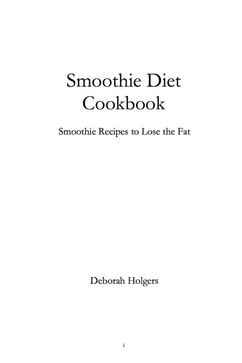 Cover image for book Smoothie Diet Cookbook