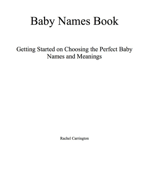Cover image for book Baby Names Book