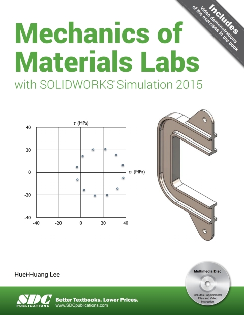Cover image for book Mechanics of Materials Labs with SOLIDWORKS Simulation 2015