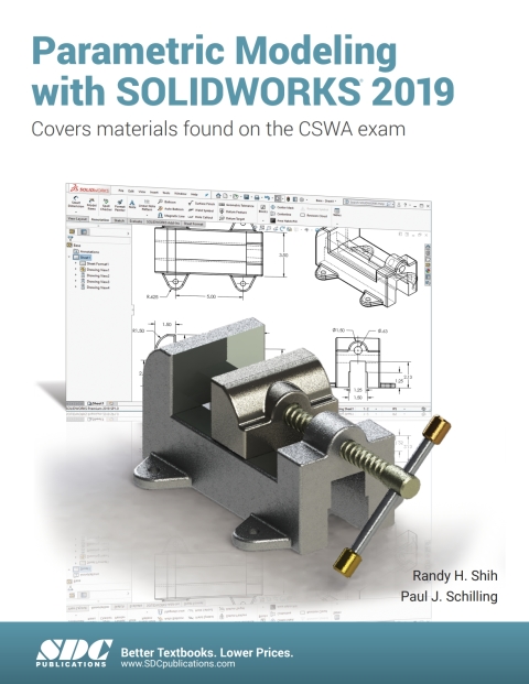 Cover image for book Parametric Modeling with SOLIDWORKS 2019