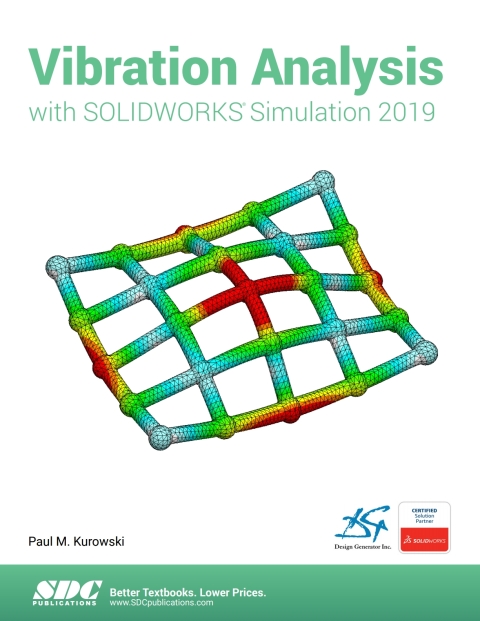 Cover image for book Vibration Analysis with SOLIDWORKS Simulation 2019
