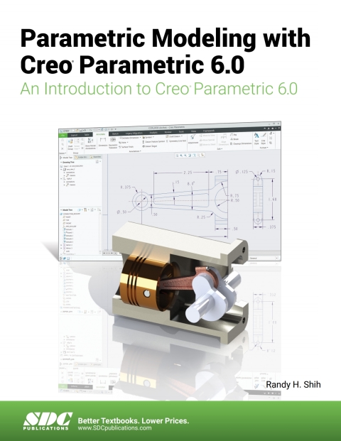 Cover image for book Parametric Modeling with Creo Parametric 6.0