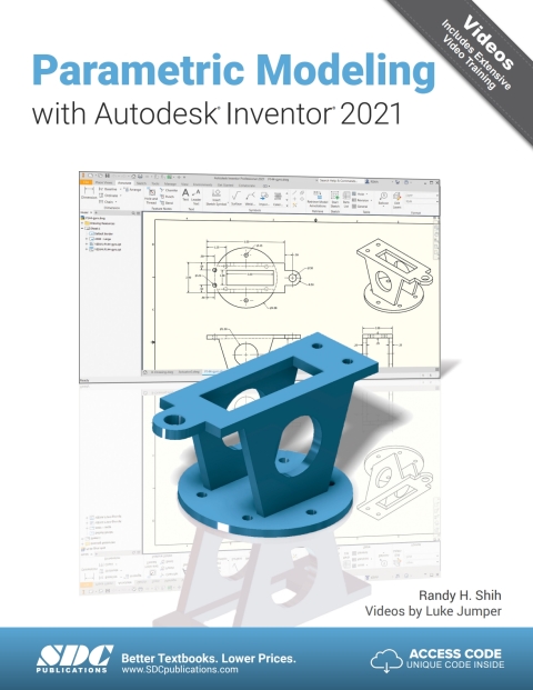 Cover image for book Parametric Modeling with Autodesk Inventor 2021