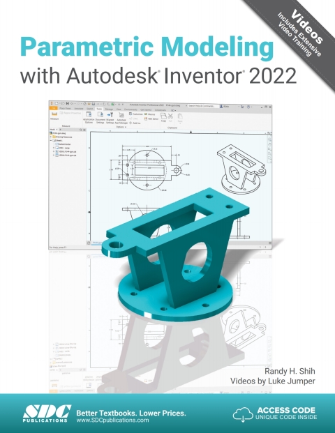 Cover image for book Parametric Modeling with Autodesk Inventor 2022
