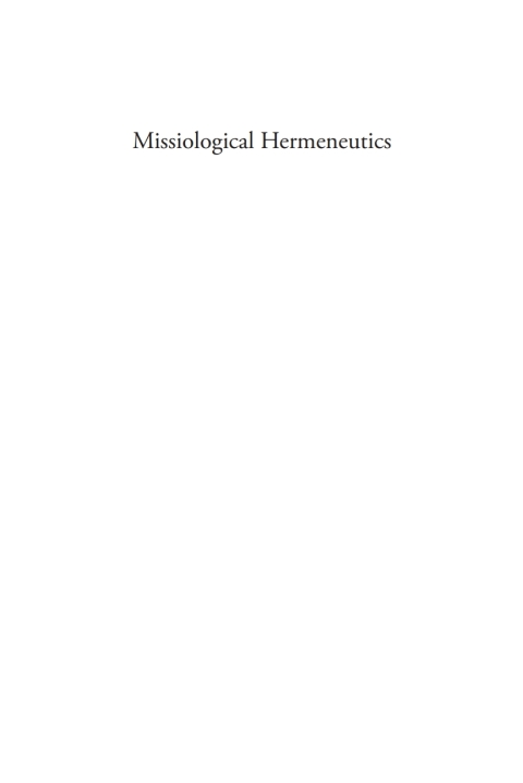 Cover image for book Missiological Hermeneutics