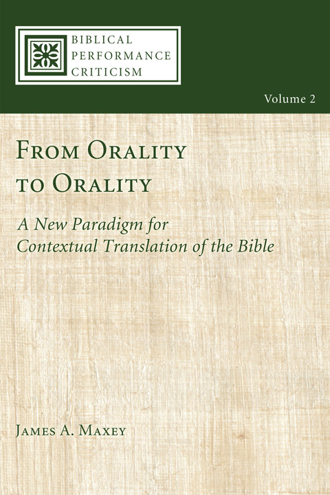 Cover image for book From Orality to Orality
