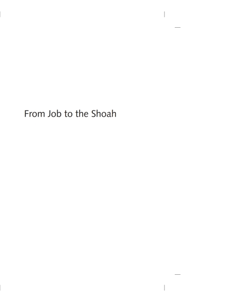 Cover image for book From Job to the Shoah