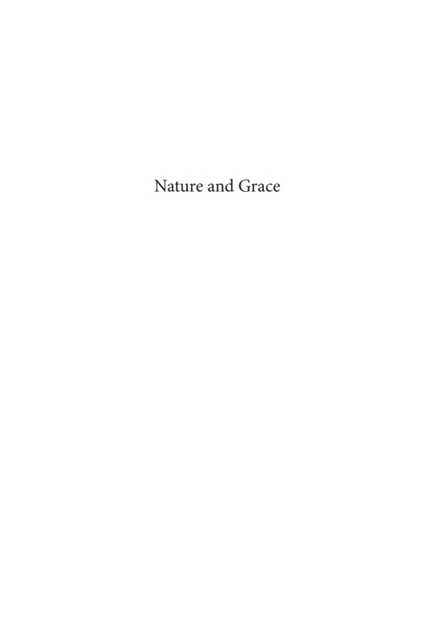 Cover image for book Nature and Grace
