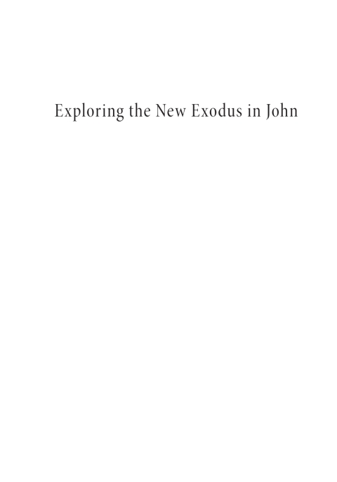 Cover image for book Exploring the New Exodus in John