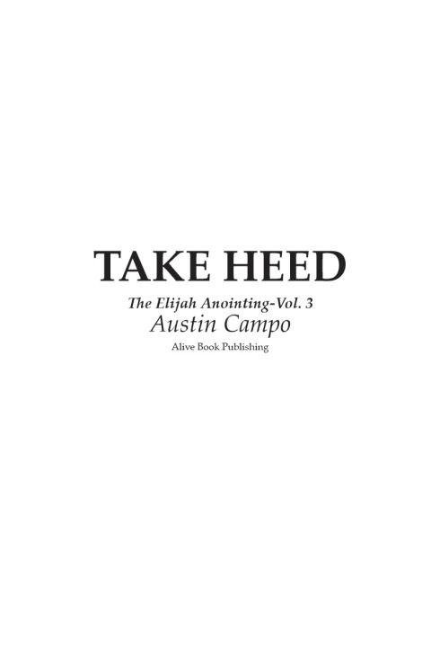 Cover image for book Take Heed