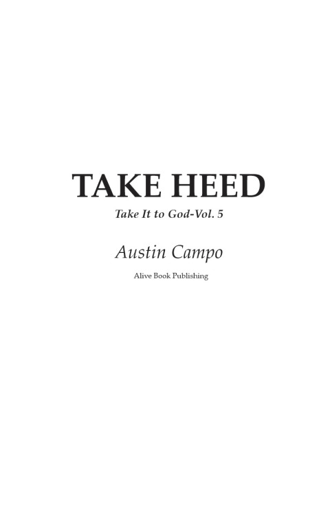 Cover image for book Take Heed