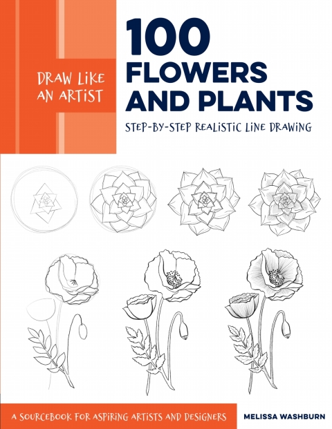 Cover image for book Draw Like an Artist: 100 Flowers and Plants
