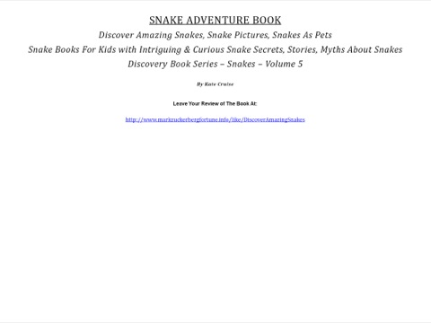 Cover image for book Snake Adventure Book: Discover Amazing Snakes, Snake Pictures, Snakes As Pets