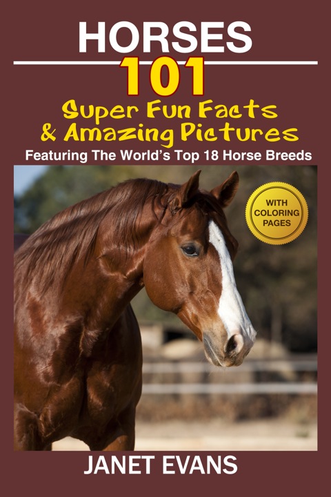 Cover image for book Horses: 101 Super Fun Facts and Amazing Pictures (Featuring The World's Top 18 Horse Breeds With Coloring Pages)