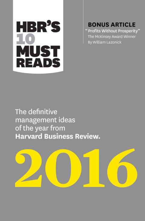 Cover image for book HBR's 10 Must Reads 2016
