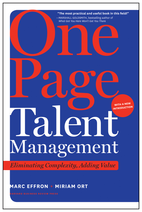 Cover image for book One Page Talent Management, with a New Introduction