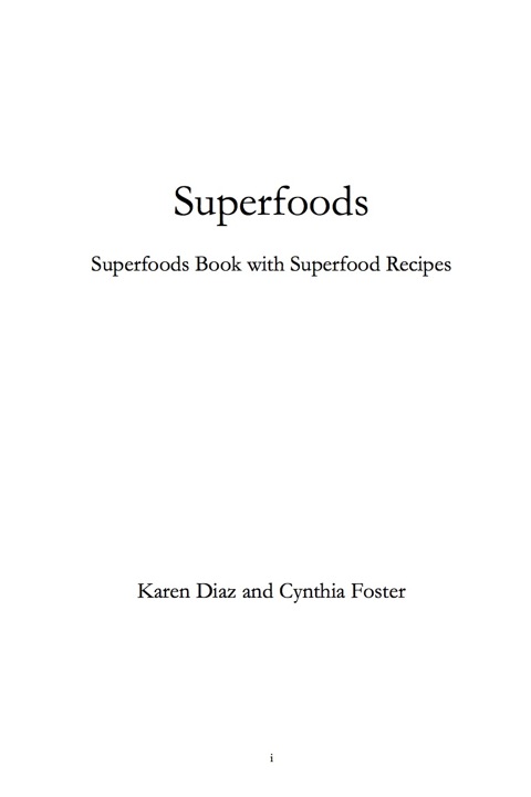 Cover image for book Superfoods: Superfoods Book with Superfood Recipes
