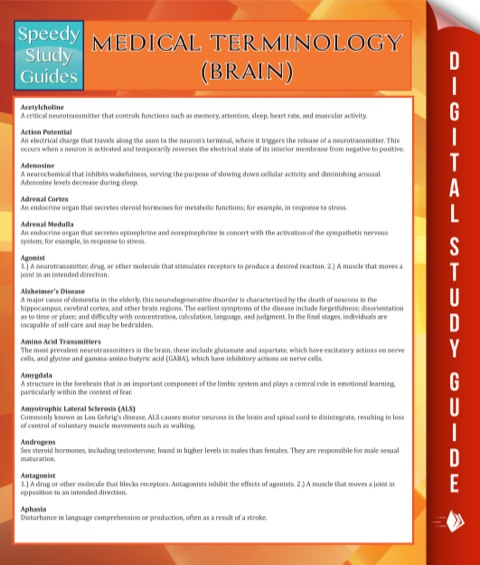 Cover image for book Medical Terminology: Brain (Speedy Study Guides)
