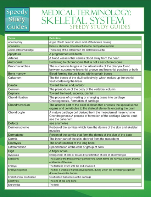 Cover image for book Medical Terminology: Skeletal System Speedy Study Guides