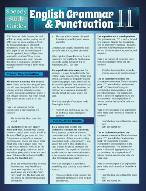 Cover image for book English Grammar & Punctuation II