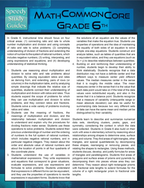 Cover image for book Math Common Core 6th Grade (Speedy Study Guides)