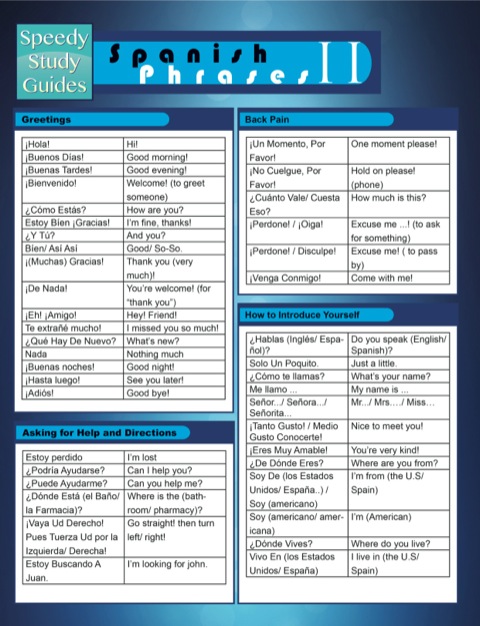 Cover image for book Spanish Phrases II (Speedy Study Guides)