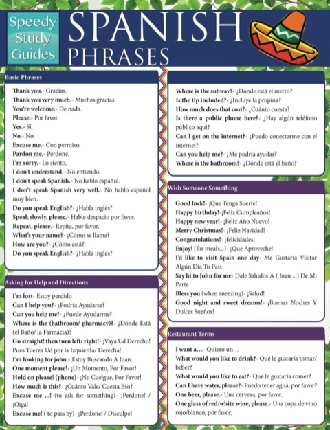 Spanish Phrases (Speedy Study Guides)