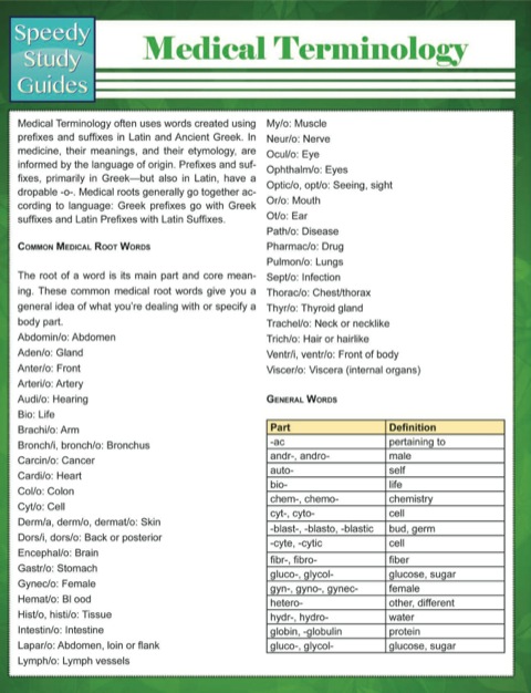 Cover image for book Medical Terminology (Speedy Study Guides)