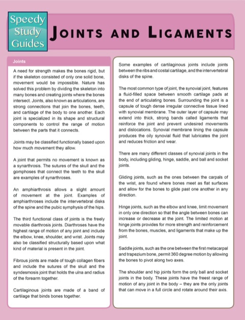 Cover image for book Joints and Ligaments (Speedy Study Guides)
